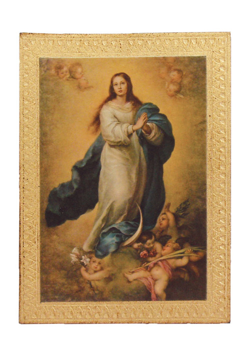 Immaculate Conception Florentine plaque - 5x7" - Made in Italy