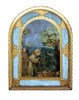 St. Francis with birds Florentine plaque by Giotto - 5.5x7.75" - Made in Italy