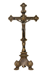 13" Standing Double Sided Crucifix