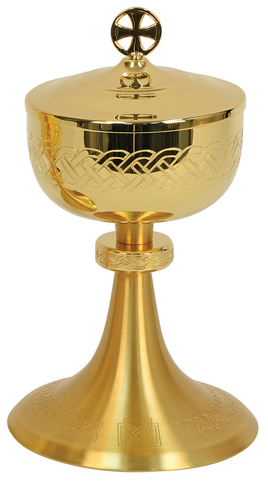 Ciborium (engraved celtic design, 24k gold plated) 973