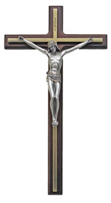 Crucifix with Gold Medal 10.5"
