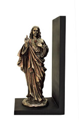 Sacred Heart Jesus Bronze Bookend