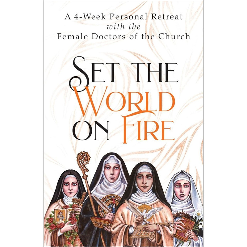 Set the World on Fire: A 4-Week Personal Retreat with the Female Doctors of the Church by Vinita Hampton Wright book cover