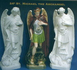ST. MICHAEL OUTDOOR STATUE 24" 