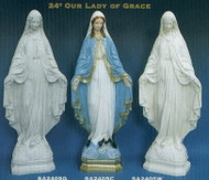 OUR LADY OF GRACE OUTDOOR STATUE 24" 