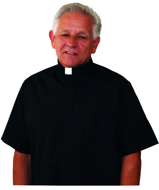 Black Clergy Tab Collar Shirt