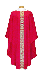 Metallic Gold Brocade Chasuble & Dalmatic 955