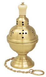 One-Chain Censer and Boat (pictured with Satin Brass Finish) K101
