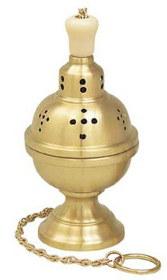 One-Chain Censer and Boat (pictured with Satin Brass Finish) K101