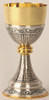 Gold Plated and Oxidized Silver Chalice K913