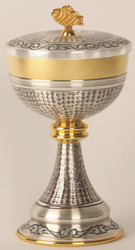 Gold Plated and Oxidized Silver Ciborium K914