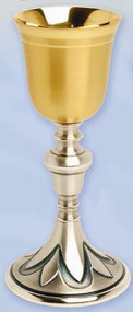 Gold Plated & Oxidized Silver Chalice K926