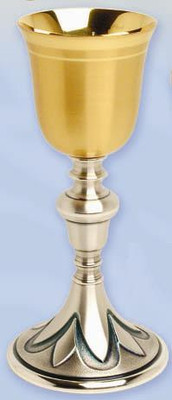 Gold Plated & Oxidized Silver Chalice K926