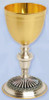 Gold Plated & Oxidized Silver Chalice K928