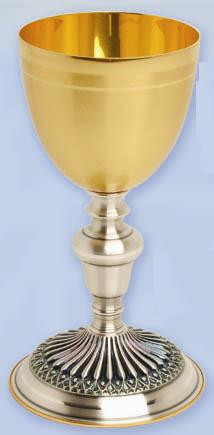 Gold Plated & Oxidized Silver Chalice K928