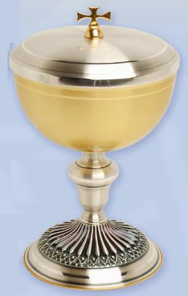 Gold Plated & Oxidized Silver Ciborium K929