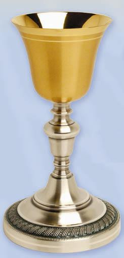 Gold Plated & Oxidized Silver Chalice K924