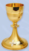 Gold Plated Chalice with Silver Plated Cross K717