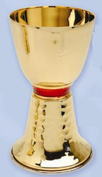 Gold Plated With Red Node Chalice K719