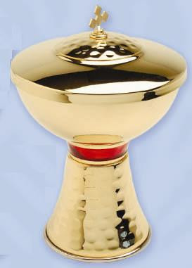 Gold Plated With Red Node Ciborium K720