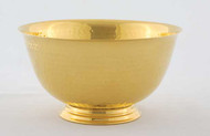 24k Gold Plated or Silver Plated Hammered Finish Brass Bowl K348