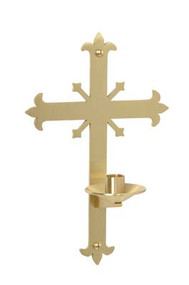 Solid Brass Dedication Candle Bracket K184