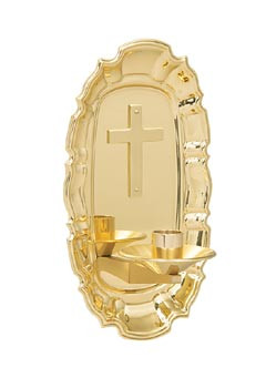 Solid Brass Dedication Wall Candle Bracket K185