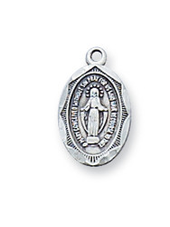 SMALL OVAL MIRACULOUS MEDAL L569