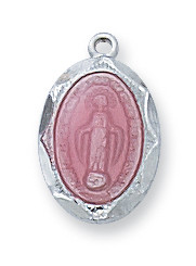PINK MIRACULOUS MEDAL L1203MIP