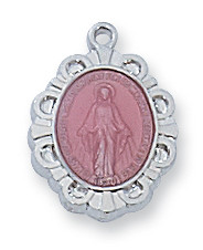 PINK MIRACULOUS MEDAL L595P