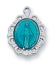 BLUE MIRACULOUS MEDAL L595B