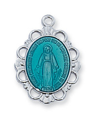 BLUE MIRACULOUS MEDAL L576