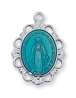 BLUE MIRACULOUS MEDAL L576