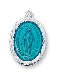 BLUE MIRACULOUS MEDAL L602