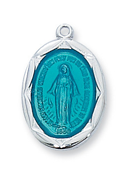 BLUE MIRACULOUS MEDAL L602