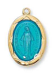 BLUE MIRACULOUS MEDAL J602