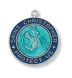 BLUE ST. CHRISTOPHER MEDAL L2014