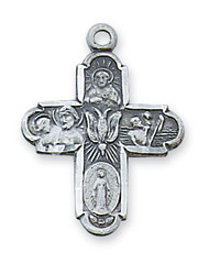 4-WAY STERLING SILVER CROSS L2210S