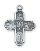 Sterling Silver 4-Way Cross on 18" Chain