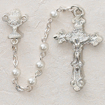 ROSARY PEARL COMMUNION STERLING SILVER CHALICE C17LW