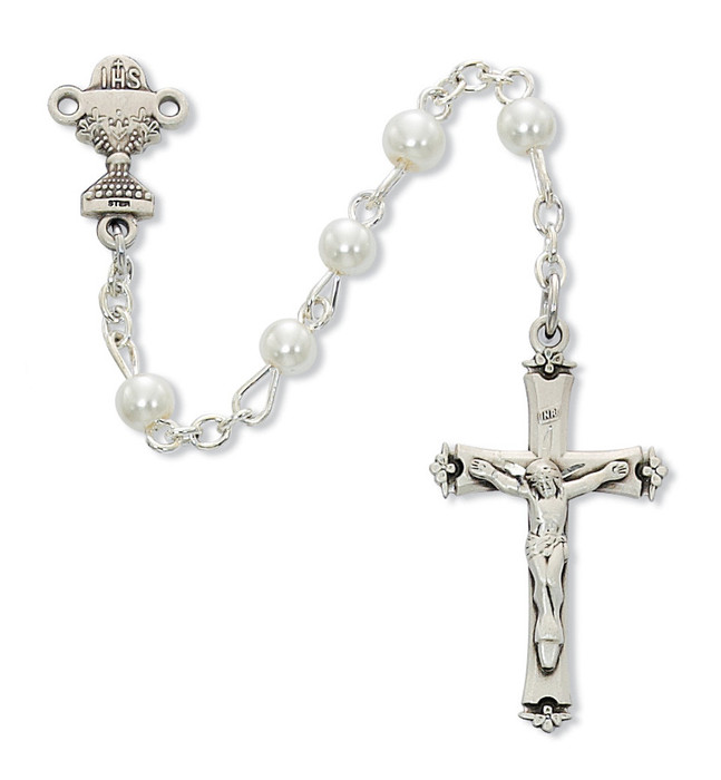First Communion Pearl Rosary