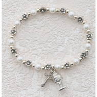 White Pearl Stretch Bracelet 273
