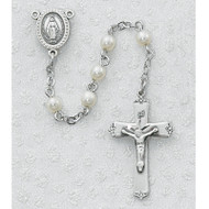PEARL STERLING SILVER CHILDREN'S ROSARY 210LG