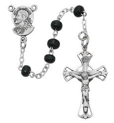 Black Glass Rosary