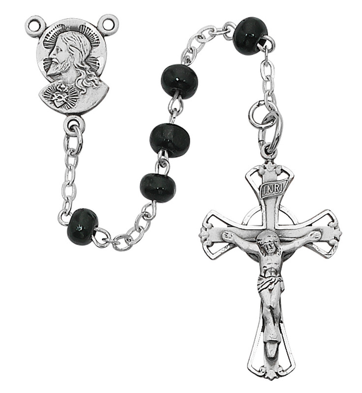 Black Glass Rosary