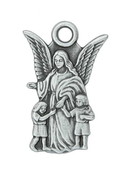 Sterling Silver Children's Guardian Angel Medal