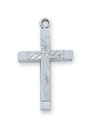 Modern Sterling Silver Cross Necklace