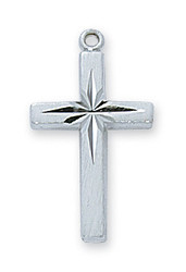 Radiant Engraved Cross Necklace