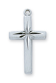Radiant Engraved Cross Necklace
