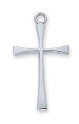 Flared Edge Cross Necklace